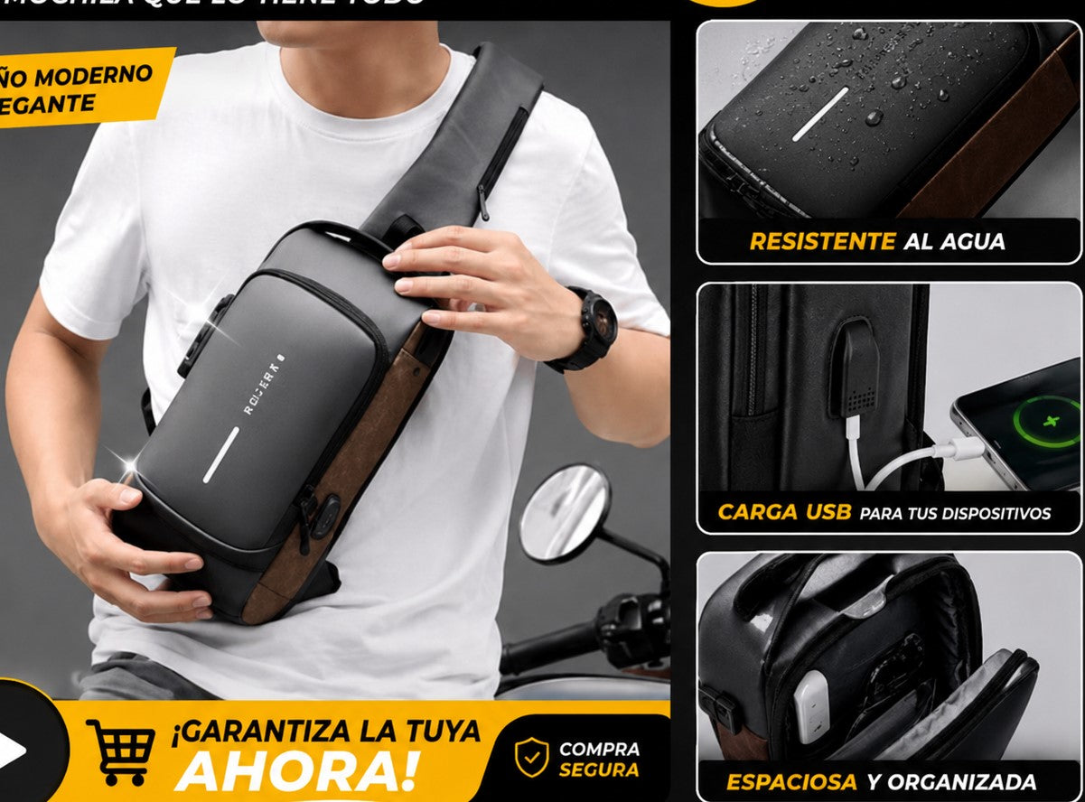 Bolso Bandolera Para Hombre, Mochila Us